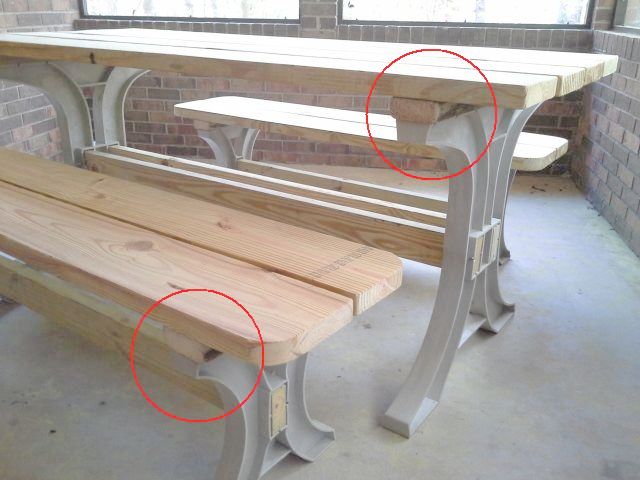 2x4basics picnic table
        with spacers for more height